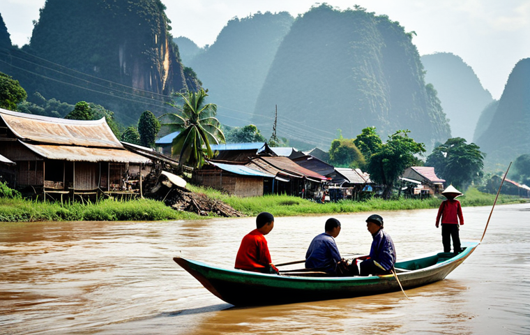 라오스 고유 동물 - Rainforest Ecosystem**

"Lush Laotian rainforest scene, diverse flora and fauna, sunlight filtering ...