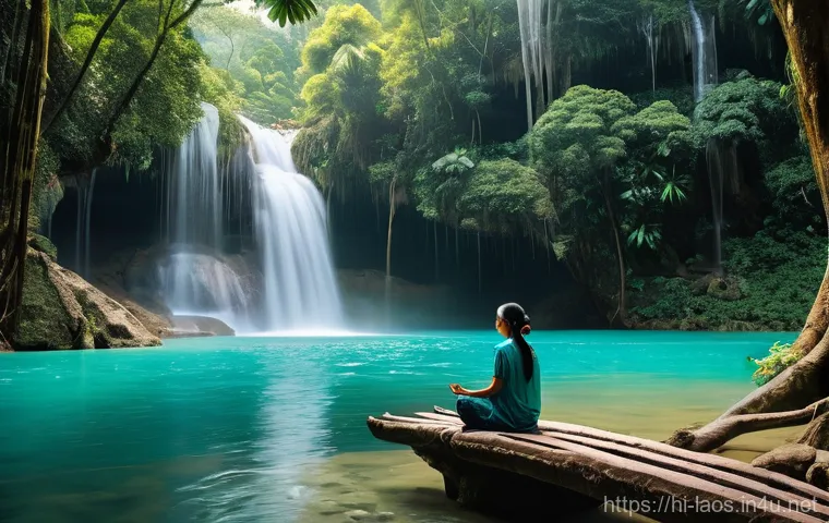 라오스에서 배우는 명상 - **Prompt:** A breathtaking view of Wat Xieng Thong temple in Luang Prabang, Laos, at dawn. The image...